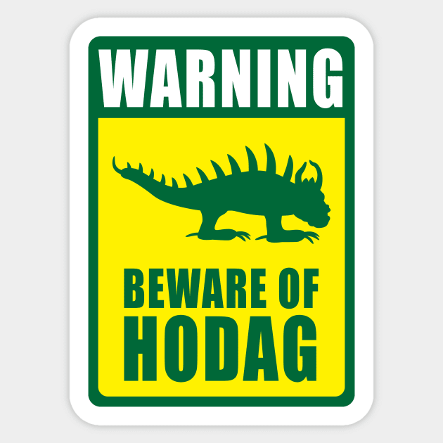 Warning Beware of Hodag Packers Colors Sticker by BlueSkyTheory